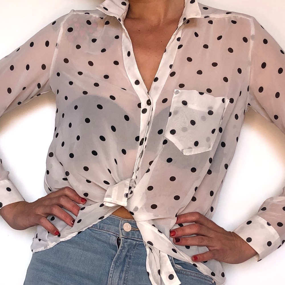 Silence and Noise Polka Dot Button Down